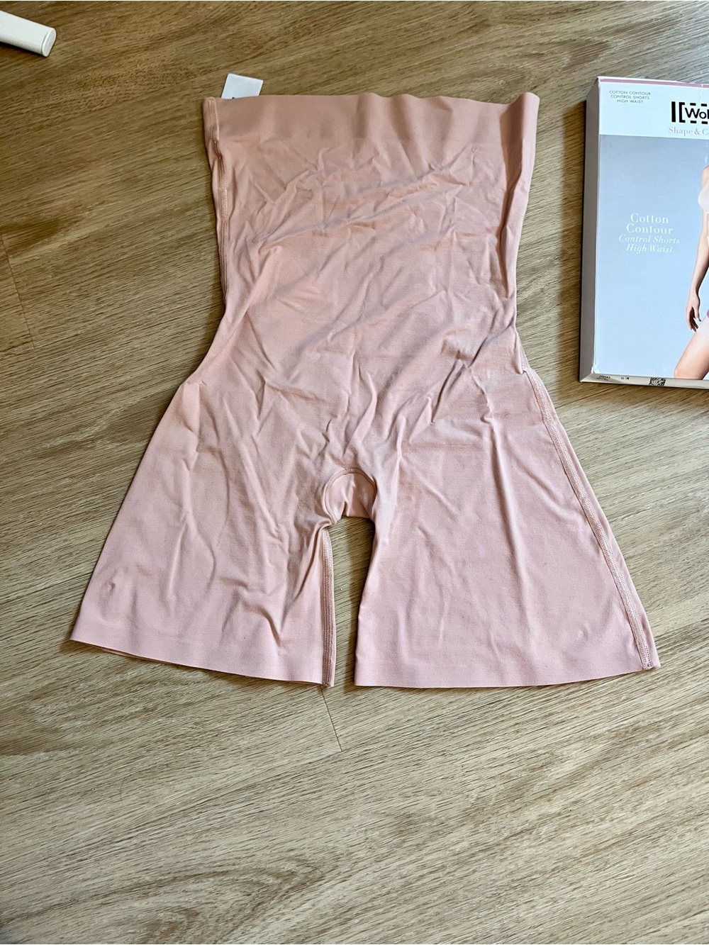 Wolford Cotton Contour Control Shorts (high waist) in “rose tan” size 36 SMALL